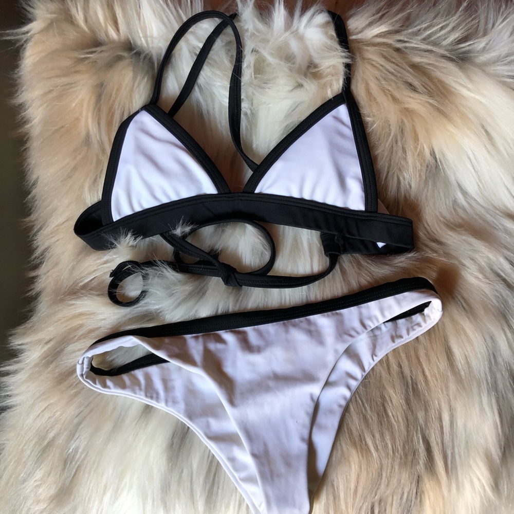 Epoch Swimwear black and white bikini set